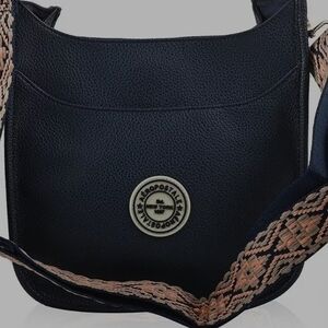 NEW Aeropostale Navy Crossbody Bag with Woven Strap